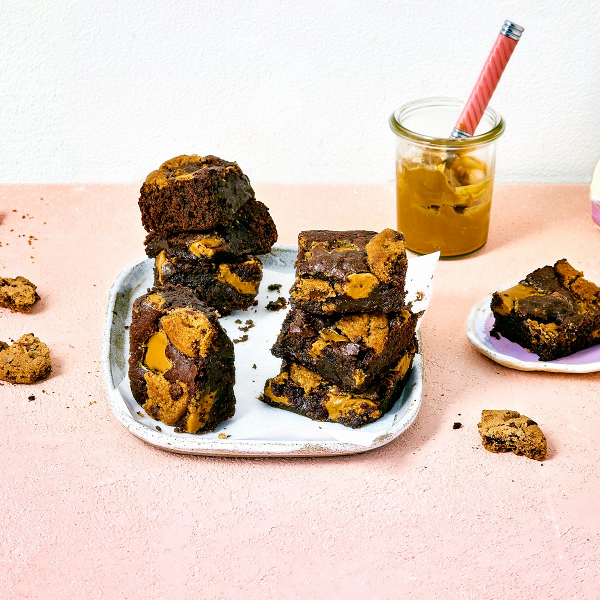 Vegaaninen keksibrownie